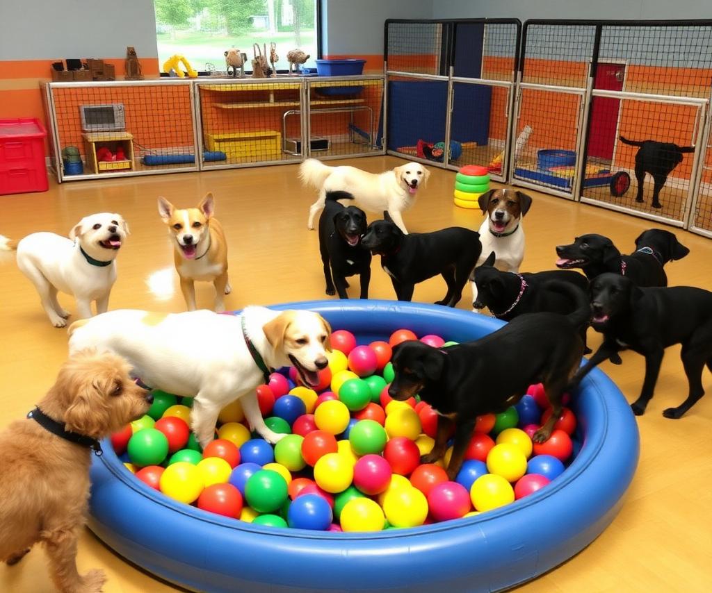 Dogs Playing at Daycare